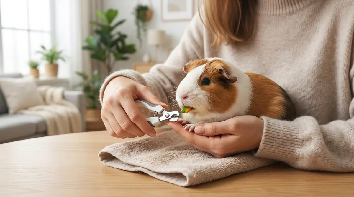一人でモルモットの爪を切るコツ