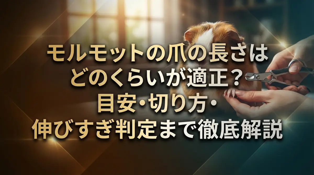 モルモットの爪の長さはどのくらいが適正？目安・切り方・伸びすぎ判定まで徹底解説
