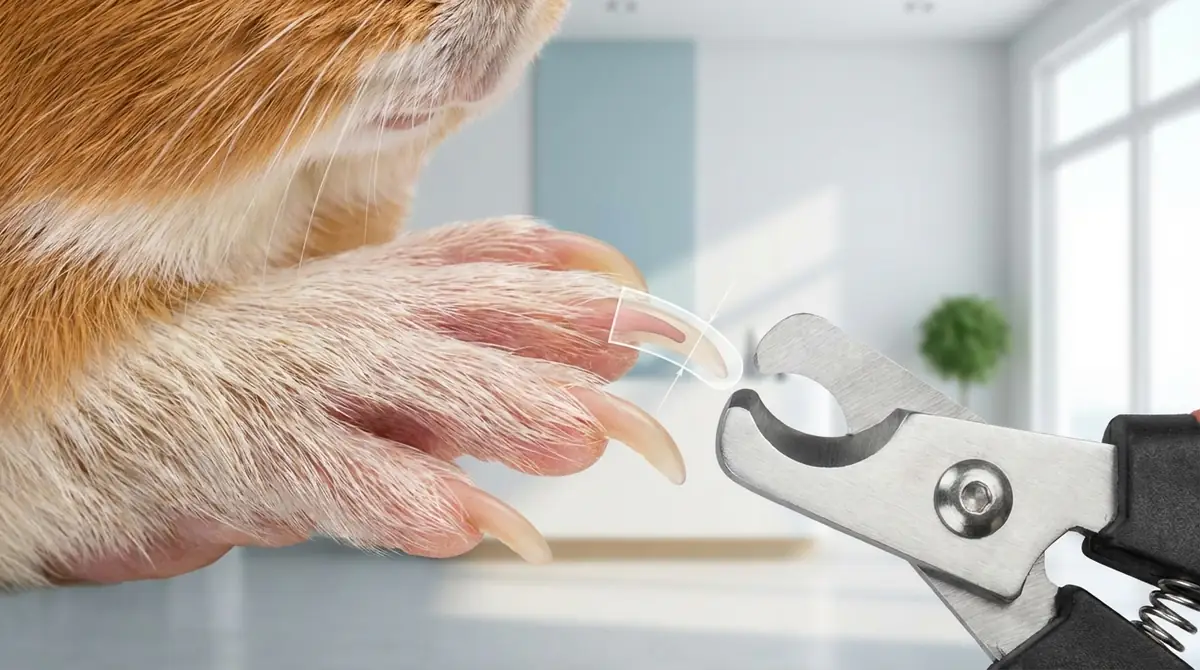 モルモットの爪の適正な長さは「血管の2mm手前」が目安