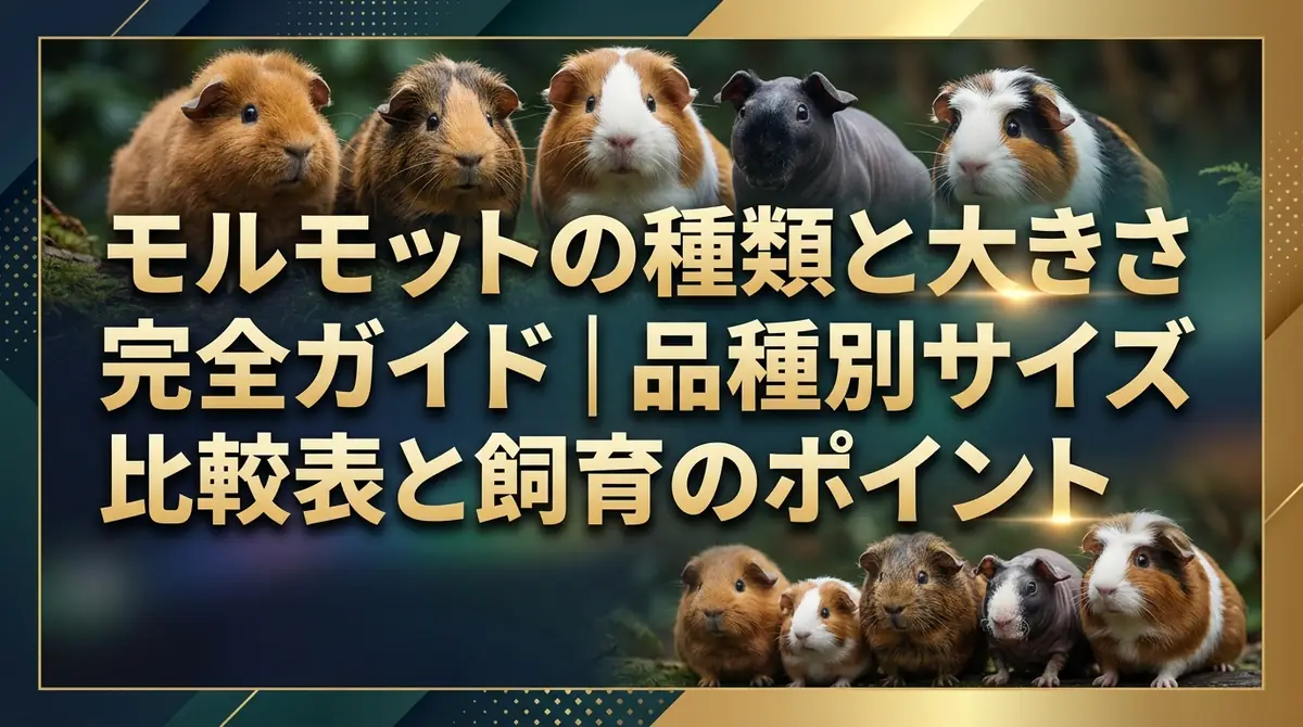 モルモットの種類と大きさ完全ガイド|品種別サイズ比較表と飼育のポイント