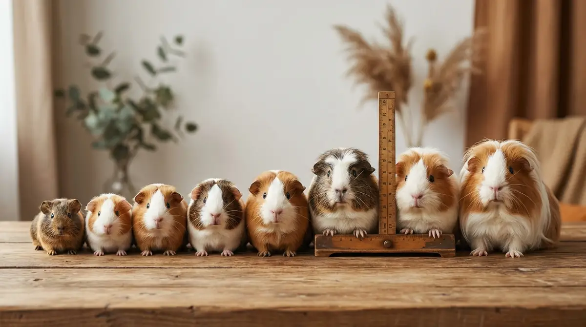 モルモットの種類と大きさ一覧【品種別サイズ比較表】