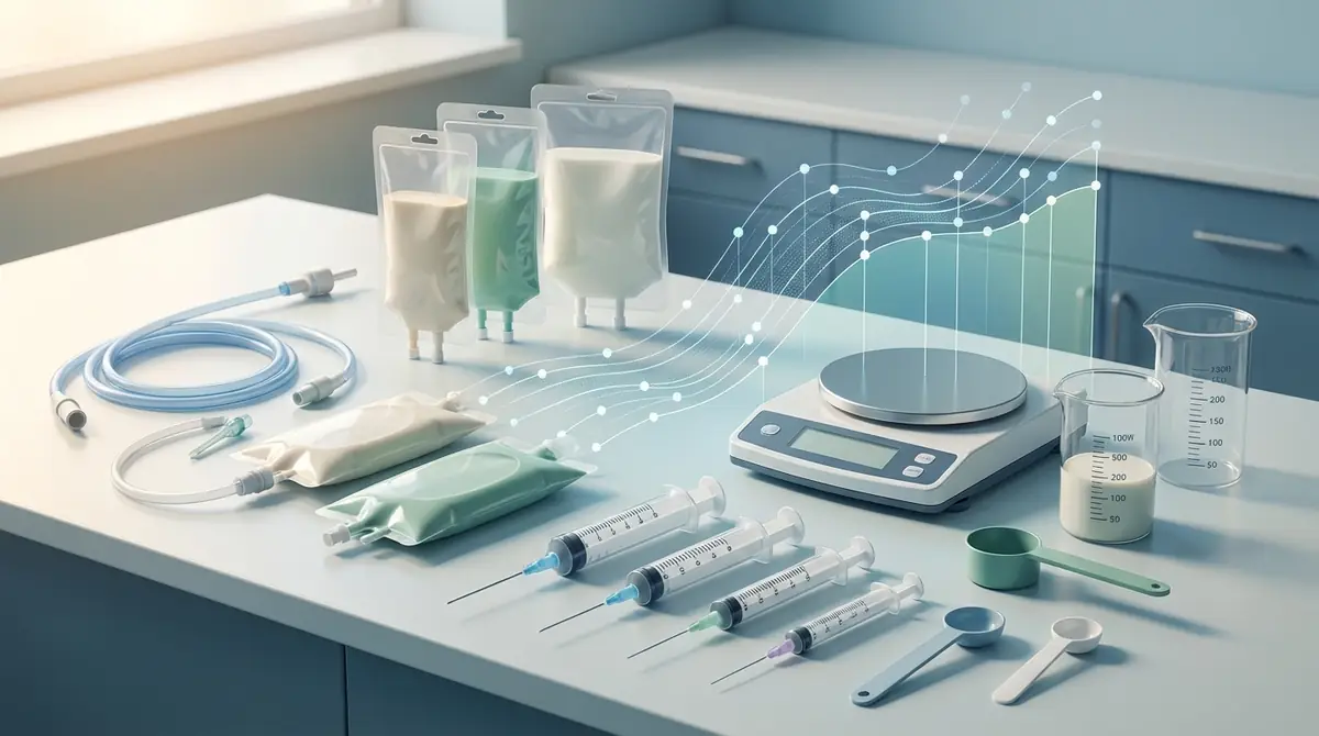 強制給餌に使う製品と量の関係