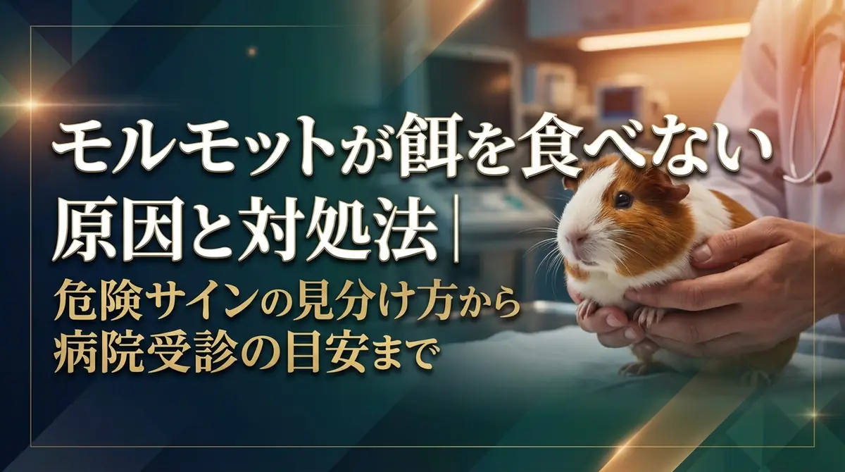モルモットが餌を食べない原因と対処法｜危険サインの見分け方から病院受診の目安まで