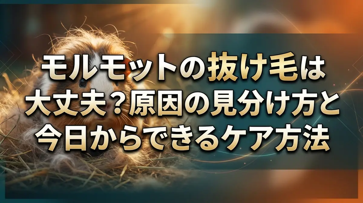 モルモットの抜け毛は大丈夫?原因の見分け方と今日からできるケア方法