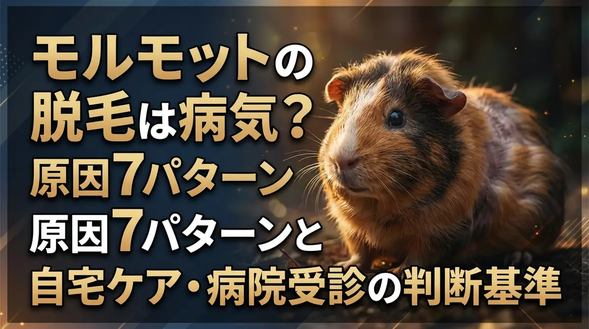 モルモットの脱毛は病気?原因7パターンと自宅ケア・病院受診の判断基準