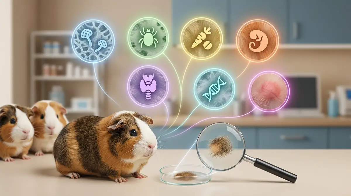 モルモットの脱毛原因7パターン|症状の特徴で見分ける