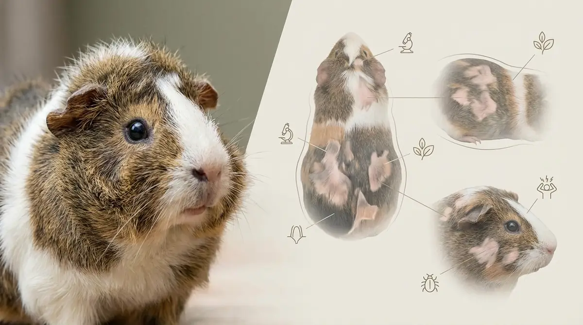 【部位別】モルモットの脱毛場所から原因を推測する