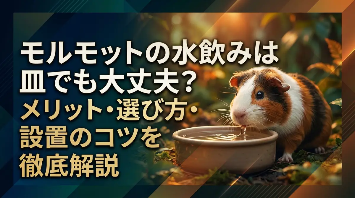 モルモットの水飲みは皿でも大丈夫？メリット・選び方・設置のコツを徹底解説