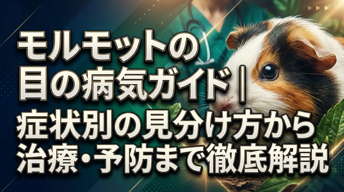 モルモットの目の病気ガイド｜症状別の見分け方から治療・予防まで徹底解説